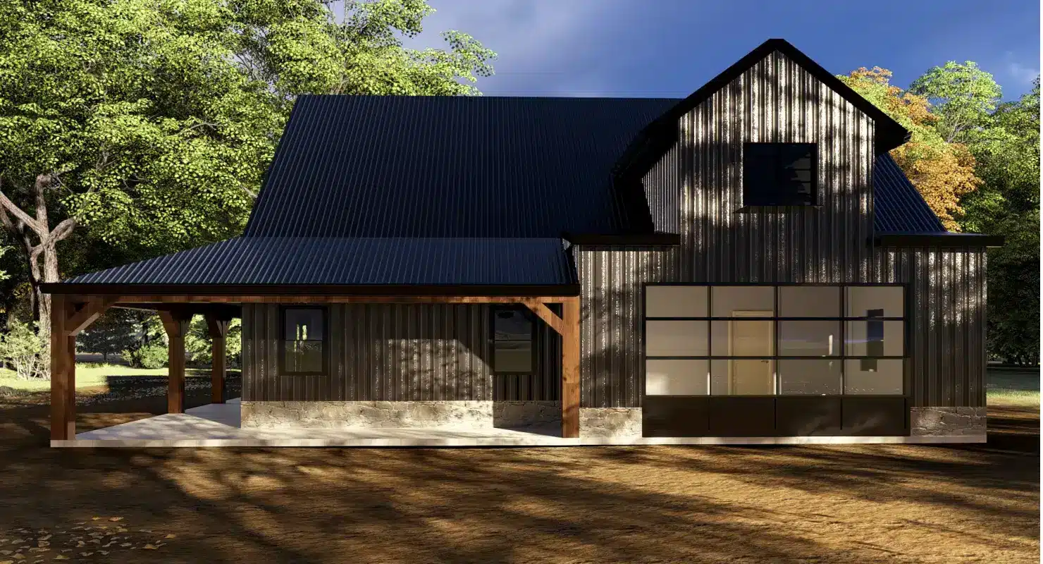 custom barndominium in a natural setting designed by an expert