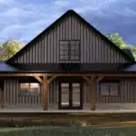 Modern barndominium with rustic charm